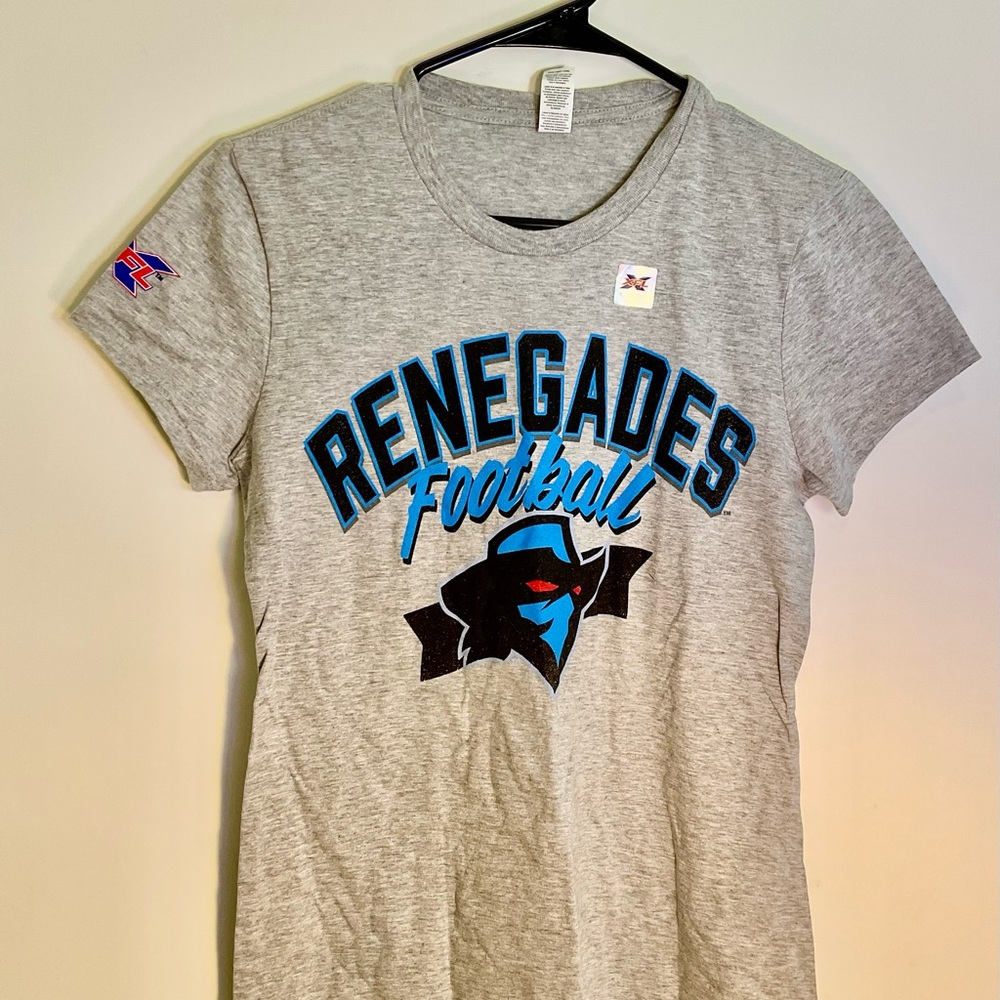 New District Gray and Blue Football Tee M